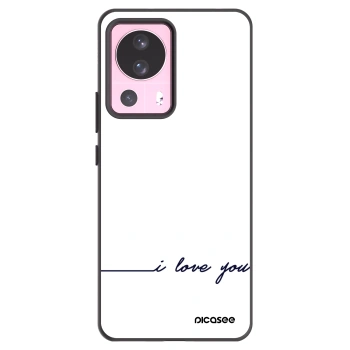 Picasee Μαύρη θήκη σιλικόνης για Xiaomi 13 Lite - I love you