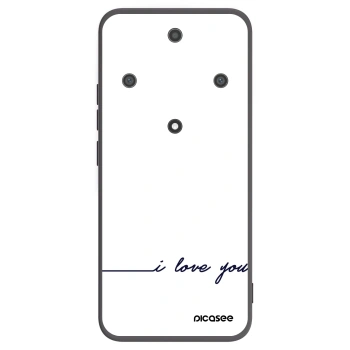 Picasee Μαύρη θήκη σιλικόνης για Honor Magic5 Lite 5G - I love you