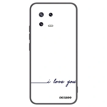 Picasee Μαύρη θήκη σιλικόνης για Xiaomi 13 Pro - I love you