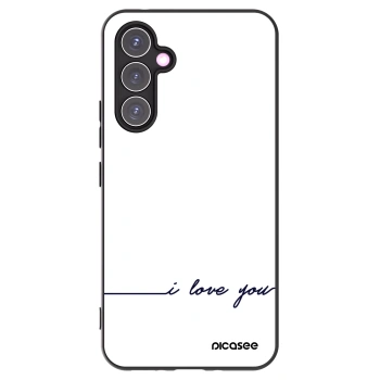 Picasee Μαύρη θήκη σιλικόνης για Samsung Galaxy A54 5G A546B - I love you