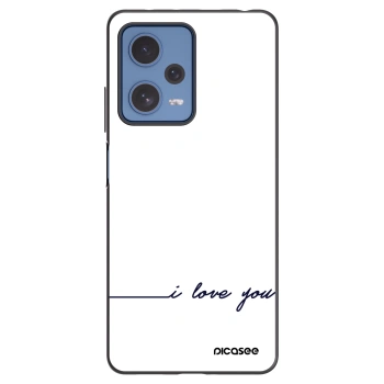 Picasee Μαύρη θήκη σιλικόνης για Xiaomi Redmi Note 12 Pro 5G - I love you