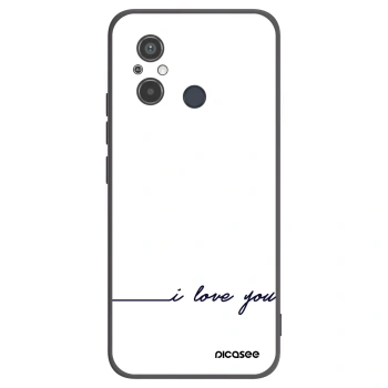 Picasee Μαύρη θήκη σιλικόνης για Xiaomi Redmi 12C - I love you