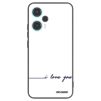Picasee Μαύρη θήκη σιλικόνης για Xiaomi Poco F5 - I love you
