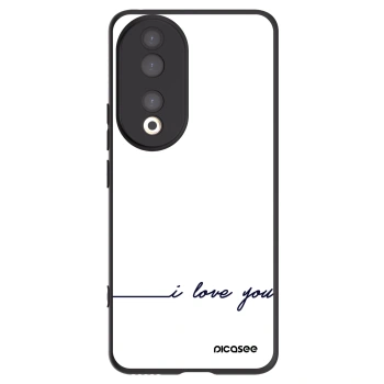 Picasee Μαύρη θήκη σιλικόνης για Honor 90 5G - I love you
