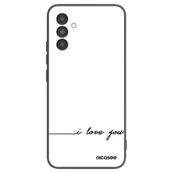 Picasee Μαύρη θήκη σιλικόνης για Samsung Galaxy A04s A047F - I love you