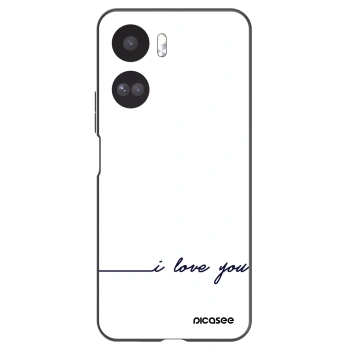 Picasee Μαύρη θήκη σιλικόνης για Honor 90 Lite 5G - I love you