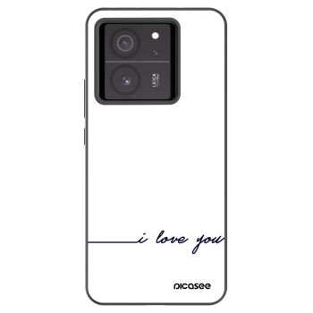 Picasee Μαύρη θήκη σιλικόνης για Xiaomi 13T Pro - I love you