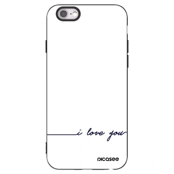 Picasee Μαύρη θήκη σιλικόνης για Apple iPhone 6/6S - I love you
