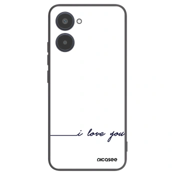Picasee Μαύρη θήκη σιλικόνης για Realme 10 4G - I love you