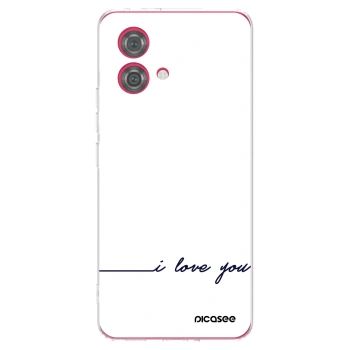 Picasee διαφανής θήκη σιλικόνης Motorola Moto G84 5G - I love you