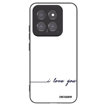 Picasee Μαύρη θήκη σιλικόνης για Xiaomi 14 - I love you