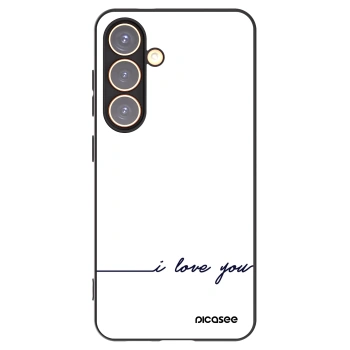 Picasee Μαύρη θήκη σιλικόνης για Samsung Galaxy S24 S921B 5G - I love you