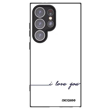 Picasee Μαύρη θήκη σιλικόνης για Samsung Galaxy S24 Ultra S928B 5G - I love you