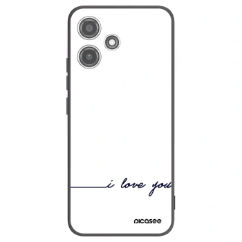 Picasee Μαύρη θήκη σιλικόνης για Xiaomi Redmi 12 5G - I love you