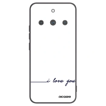 Picasee Μαύρη θήκη σιλικόνης για Realme 11 Pro+ - I love you
