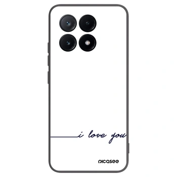 Picasee Μαύρη θήκη σιλικόνης για Xiaomi Poco X6 Pro - I love you