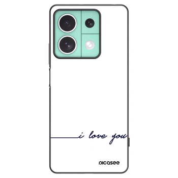 Picasee Μαύρη θήκη σιλικόνης για Xiaomi Redmi Note 13 5G - I love you