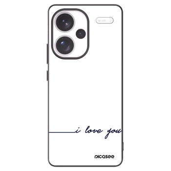Picasee Μαύρη θήκη σιλικόνης για Xiaomi Redmi Note 13 Pro+ 5G - I love you