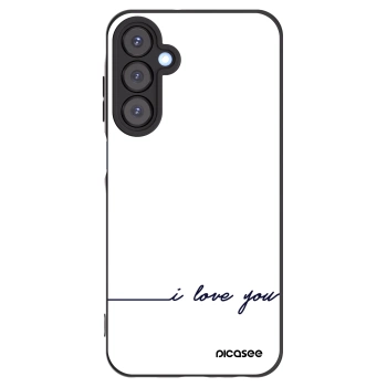 Picasee Μαύρη θήκη σιλικόνης για Samsung Galaxy A25 A256B 5G - I love you
