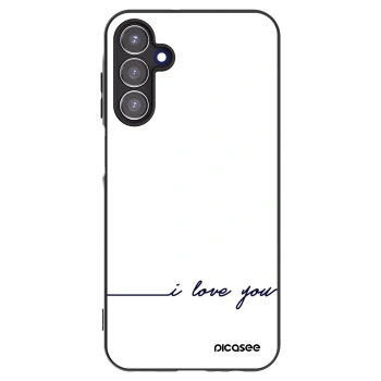 Picasee Μαύρη θήκη σιλικόνης για Samsung Galaxy A15 A156B 5G - I love you