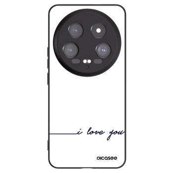 Picasee Μαύρη θήκη σιλικόνης για Xiaomi 14 Ultra - I love you