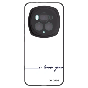 Picasee Μαύρη θήκη σιλικόνης για Honor Magic6 Pro - I love you