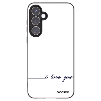 Picasee Μαύρη θήκη σιλικόνης για Samsung Galaxy A55 5G A556B - I love you