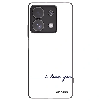 Picasee Μαύρη θήκη σιλικόνης για Xiaomi Redmi Note 13 Pro 4G - I love you