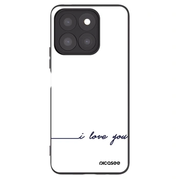 Picasee Μαύρη θήκη σιλικόνης για Honor X8b - I love you