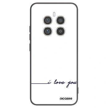 Picasee Μαύρη θήκη σιλικόνης για Realme 12 Pro 5G - I love you