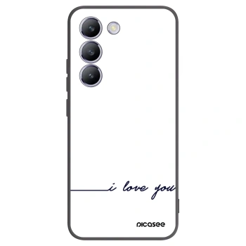 Picasee Μαύρη θήκη σιλικόνης για Vivo V40 SE 5G - I love you