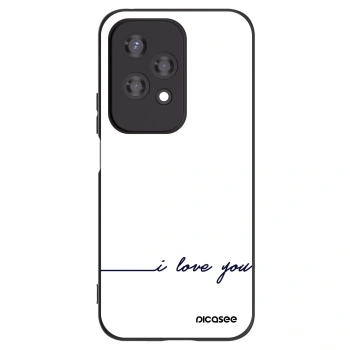 Picasee Μαύρη θήκη σιλικόνης για Honor 200 Lite - I love you