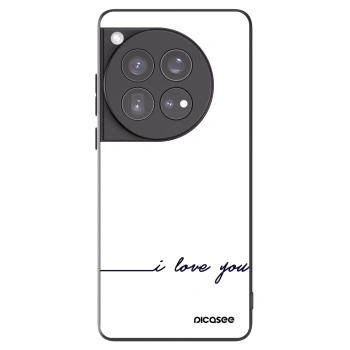 Picasee Μαύρη θήκη σιλικόνης για OnePlus 12 5G - I love you