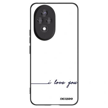Picasee Μαύρη θήκη σιλικόνης για Honor 200 Pro 5G - I love you