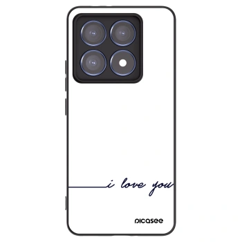 Picasee Μαύρη θήκη σιλικόνης για Xiaomi 14T Pro - I love you