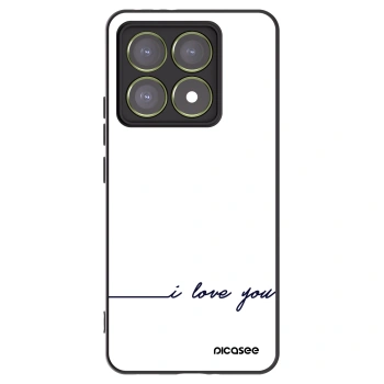 Picasee Μαύρη θήκη σιλικόνης για Xiaomi 14T - I love you