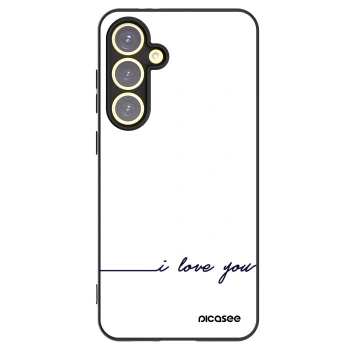 Picasee Μαύρη θήκη σιλικόνης για Samsung Galaxy S24 FE S721B - I love you