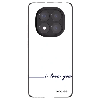 Picasee Μαύρη θήκη σιλικόνης για Xiaomi Redmi Note 14 Pro 5G - I love you