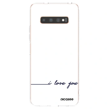 Picasee διαφανής θήκη σιλικόνης Samsung Galaxy S10 Plus G975 - I love you