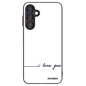 Picasee Μαύρη θήκη σιλικόνης για Samsung Galaxy A16 5G - I love you
