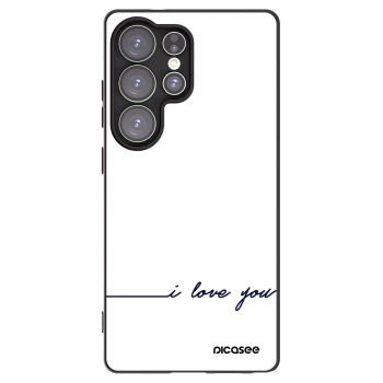 Picasee Μαύρη θήκη σιλικόνης για Samsung Galaxy S25 Ultra 5G - I love you