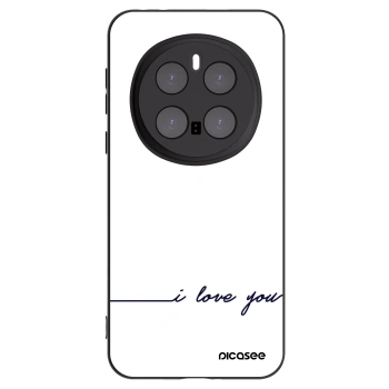 Picasee Μαύρη θήκη σιλικόνης για Honor Magic7 Pro 5G - I love you