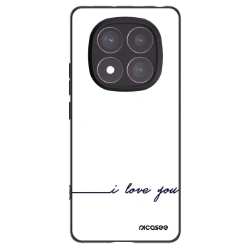 Picasee Μαύρη θήκη σιλικόνης για Xiaomi Redmi Note 14 Pro 4G - I love you