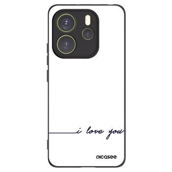 Picasee Μαύρη θήκη σιλικόνης για Xiaomi Redmi Note 14 4G - I love you