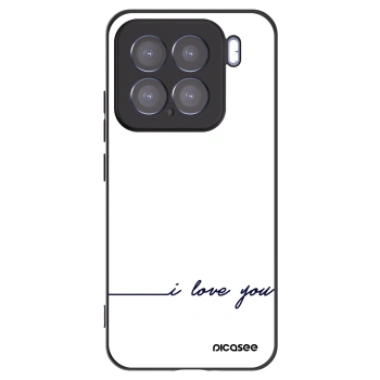 Picasee Μαύρη θήκη σιλικόνης για Xiaomi 15 - I love you