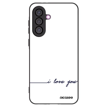 Picasee Μαύρη θήκη σιλικόνης για Samsung Galaxy A36 5G - I love you