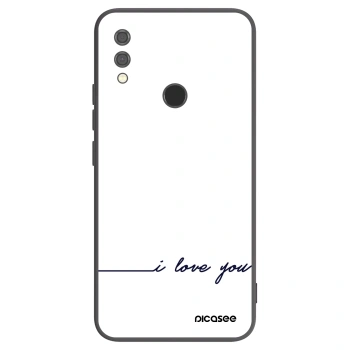 Picasee Μαύρη θήκη σιλικόνης για Xiaomi Redmi Note 7 - I love you