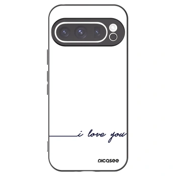 Picasee Μαύρη θήκη σιλικόνης για Google Pixel 9 Pro - I love you