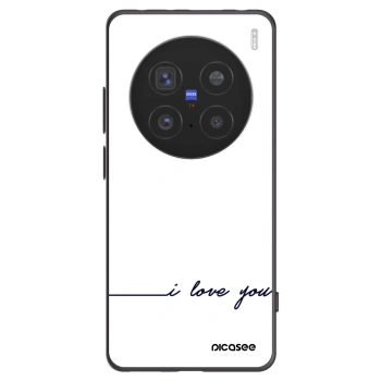 Picasee Μαύρη θήκη σιλικόνης για Vivo X200 Pro - I love you