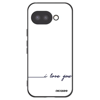 Picasee Μαύρη θήκη σιλικόνης για Google Pixel 9a - I love you